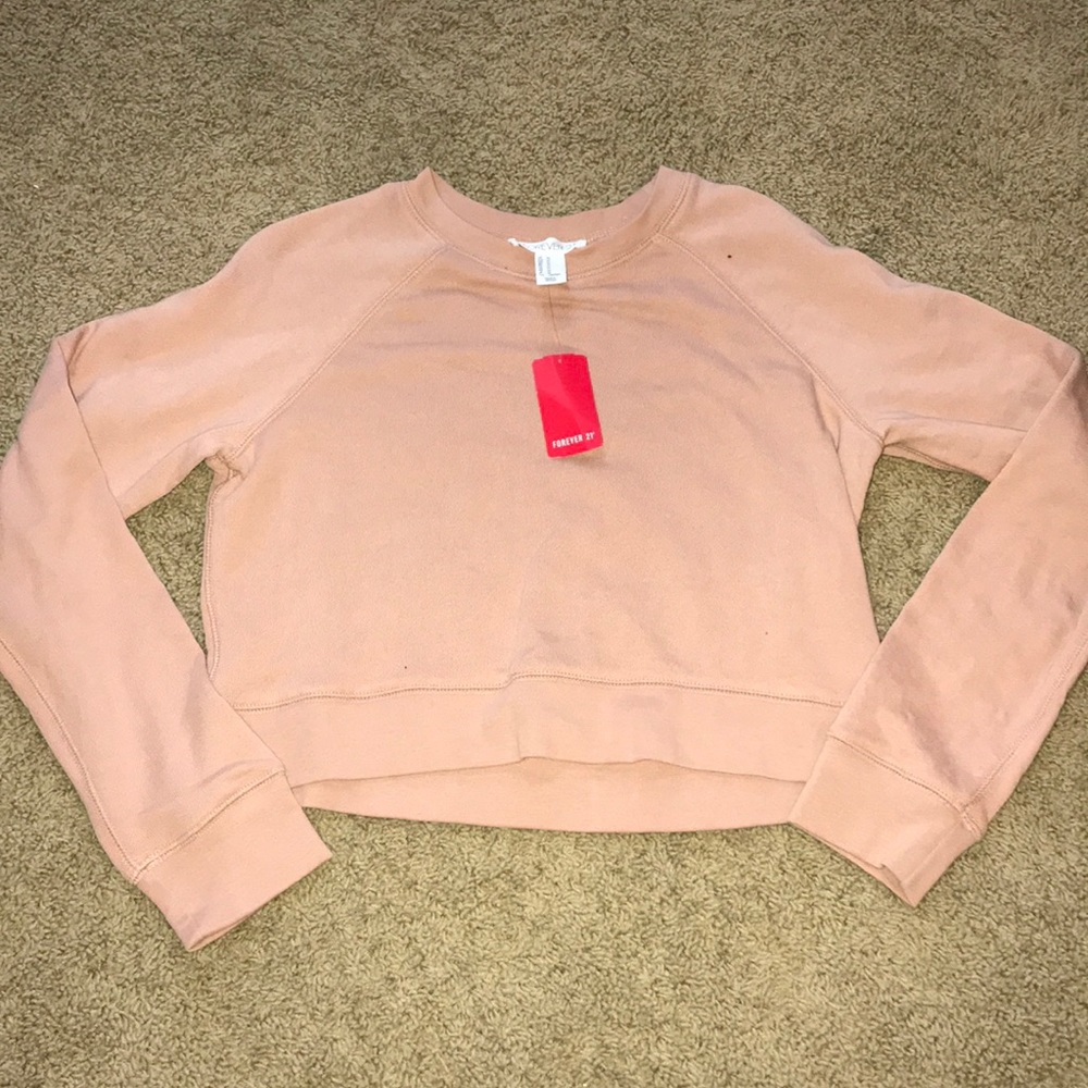 Light pink cropped sweatshirt